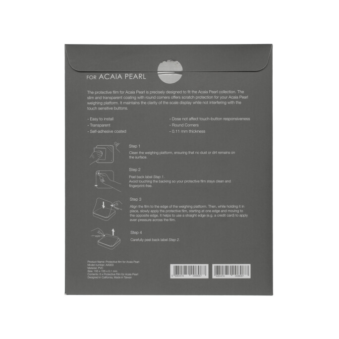 Acaia Pearl Protective Film #2