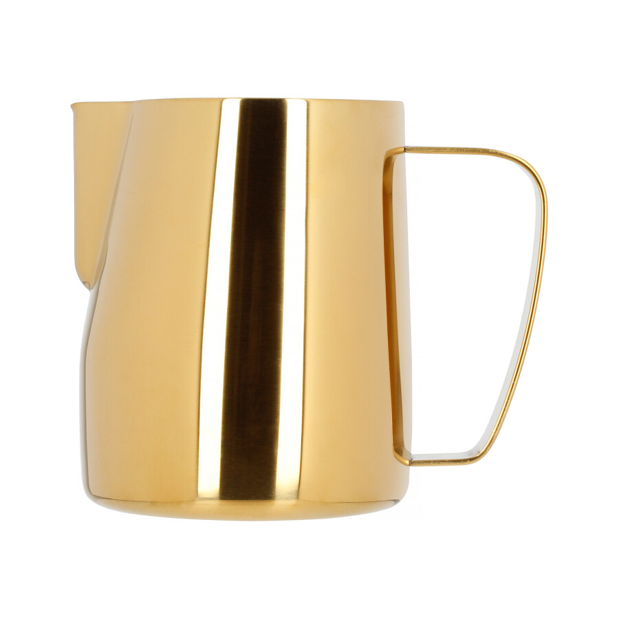 Barista Space Gepolijst Silver Milk Jug, optimaal voor latte art, met nauwkeurige schenktuit, licht en handig, aanbevolen door wereldkampioenen, zilverblauw, 450 ml