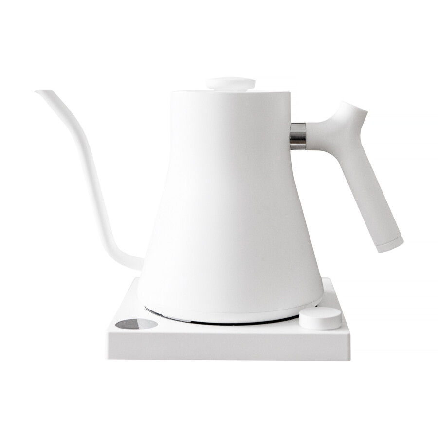 Fellow Stagg EKG Electric Kettle Matte White with Maple