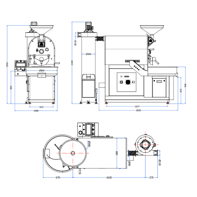 Coffee Roaster CMS-12 | 12kg Gas Roaster - Automatic #2