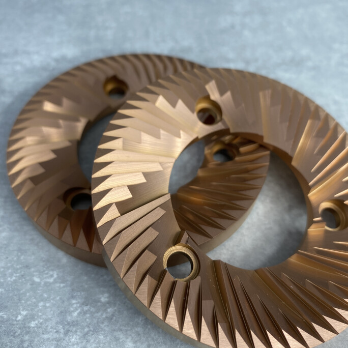 SSP 74mm Mythos Espresso Red Speed coated burrs #2